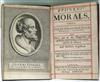 EPICURUS. Epicurus''s Morals. 1670. In contemporary blind-tooled black morocco by one of the Queens'' Binders.